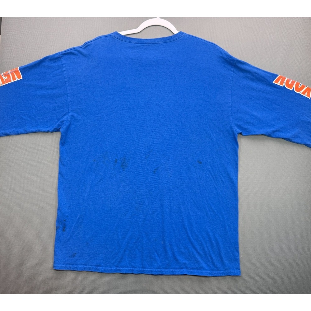 NBA New York Knicks Hardwood Classics Long Sleeve Shirt Blue | Men's XL - Picture 11 of 12